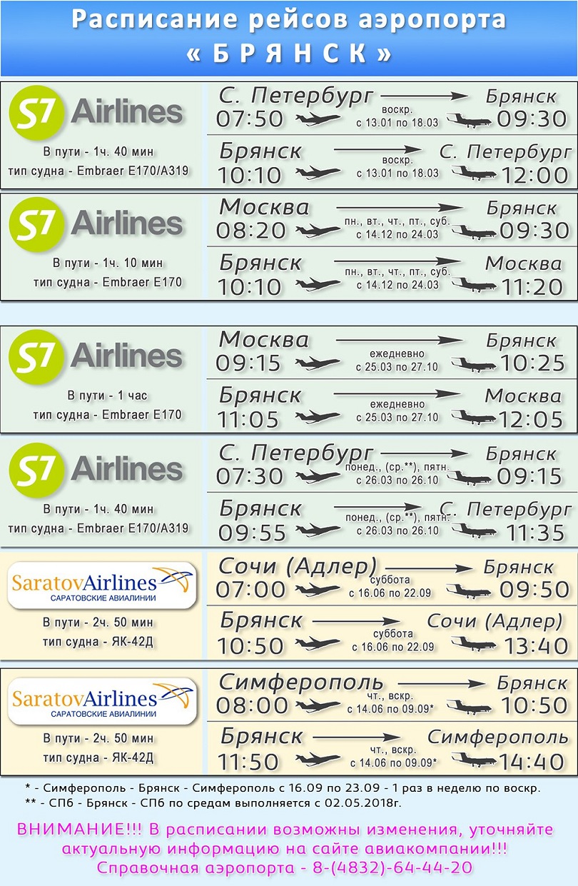 самолет на питер с брянска билеты